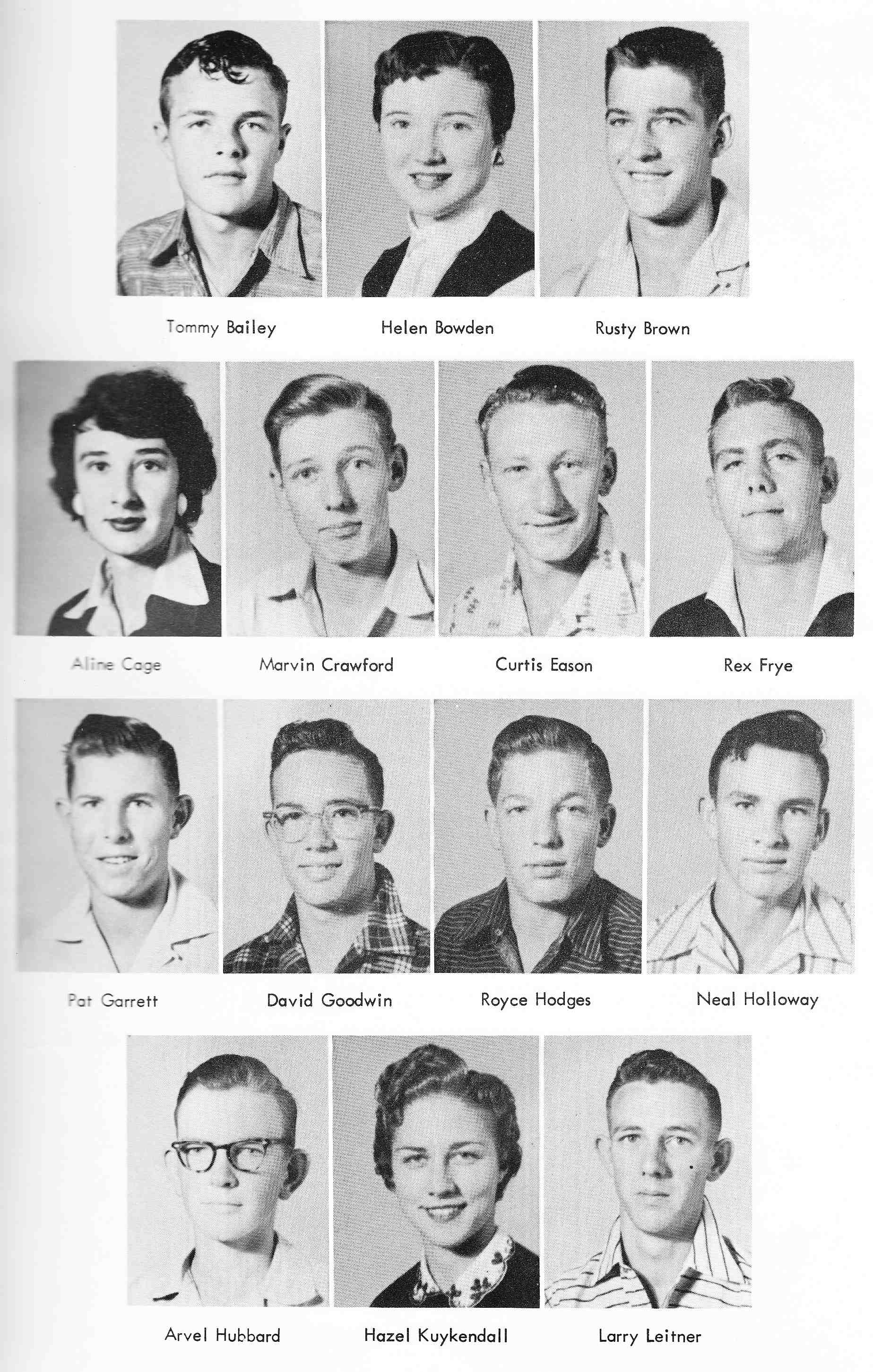 Pages of the 1956 Alvord TX School Yearbook